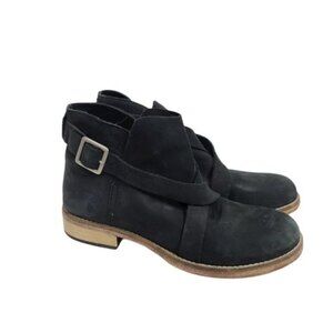 Free People Las Palmas Suede Black Ankle Booties 36